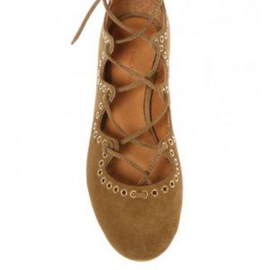 - Isabel Marant "Leo" Studded Lace-Up Ballet Flats, size 38